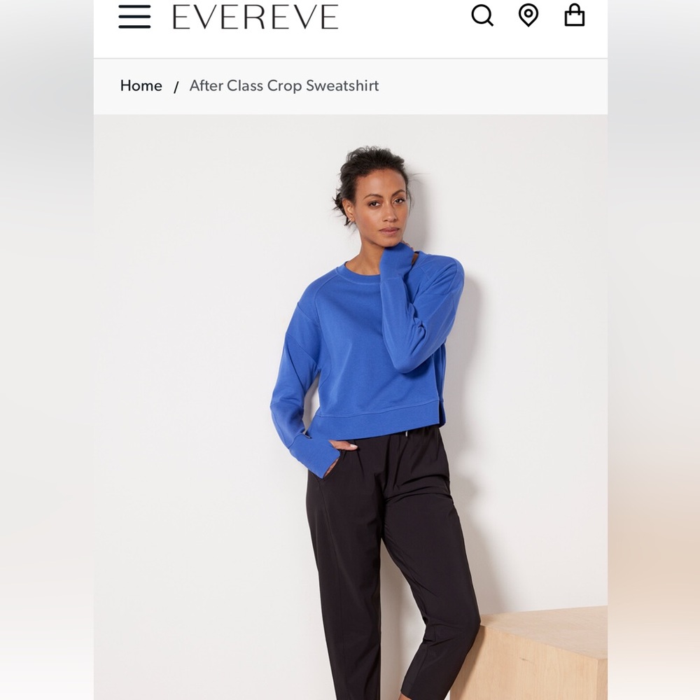 NEW-Sweaty Betty After Class Crop Sweatshirt-NEW